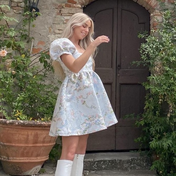 Sugar Thrillz If The Shoe Fits Brocade Dress - Picture 1 of 5